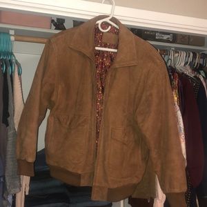 Hunt Club Women’s Leather Bomber Jacket
